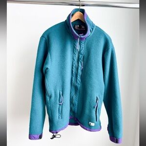 Vtg MEC Cornice Polartec 300 Fleece Made in Canada Teal Purple P to P: 23”